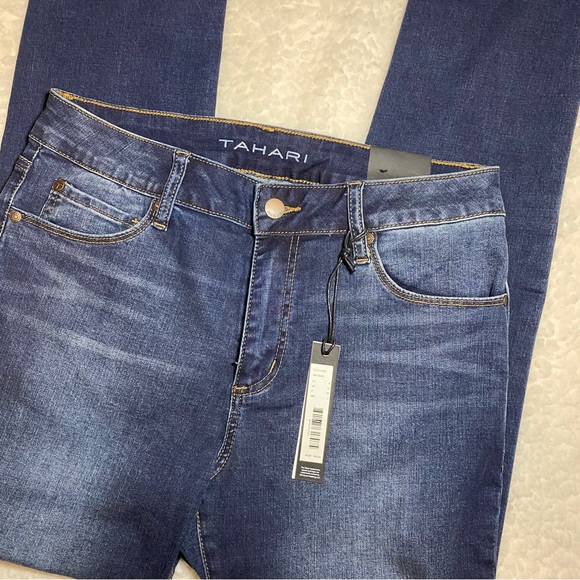 Tahari Denim - Tahari blue straight slim jeans